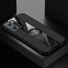 OnePlus Nord CE 2 5G用極薄ソフトケース シリコンケース 耐衝撃 全面保護 アンド指輪 マグネット式 バンパー X01L OnePlus ブラック