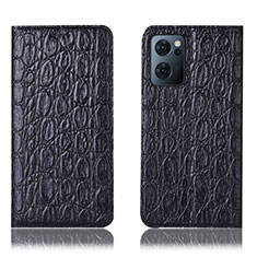 OnePlus Nord CE 2 5G用手帳型 レザーケース スタンド カバー H16P OnePlus ブラック