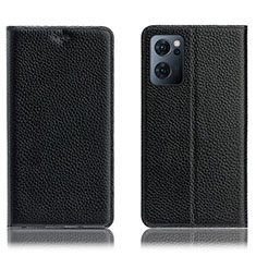 OnePlus Nord CE 2 5G用手帳型 レザーケース スタンド カバー H02P OnePlus ブラック