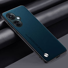 OnePlus Nord CE 3 5G用ケース 高級感 手触り良いレザー柄 S02 OnePlus シアン