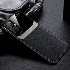 OnePlus Nord N20 5G用シリコンケース ソフトタッチラバー レザー柄 カバー FL1 OnePlus ブラック
