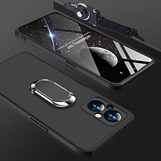 OnePlus Nord N20 5G用ハードケース プラスチック 質感もマット アンド指輪 マグネット式 GK1 OnePlus ブラック