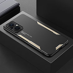 OnePlus Nord N20 5G用ケース 高級感 手触り良い アルミメタル 製の金属製 兼シリコン カバー OnePlus ゴールド