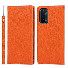 OnePlus Nord N200 5G用手帳型 レザーケース スタンド カバー D06T OnePlus オレンジ