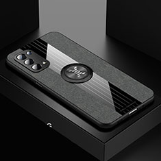 OnePlus Nord N200 5G用極薄ソフトケース シリコンケース 耐衝撃 全面保護 アンド指輪 マグネット式 バンパー X01L OnePlus グレー