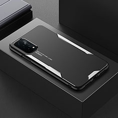 OnePlus Nord N200 5G用ケース 高級感 手触り良い アルミメタル 製の金属製 兼シリコン カバー OnePlus シルバー