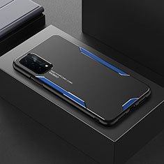 OnePlus Nord N200 5G用ケース 高級感 手触り良い アルミメタル 製の金属製 兼シリコン カバー OnePlus ネイビー
