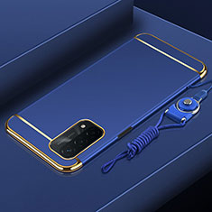 OnePlus Nord N200 5G用ケース 高級感 手触り良い メタル兼プラスチック バンパー P01 OnePlus ネイビー