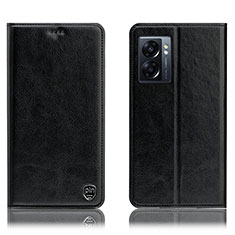 OnePlus Nord N300 5G用手帳型 レザーケース スタンド カバー H04P OnePlus ブラック