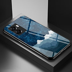 OnePlus Nord N300 5G用ハイブリットバンパーケース プラスチック パターン 鏡面 カバー LS4 OnePlus ネイビー