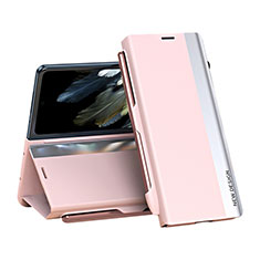 OnePlus Open 5G用手帳型 レザーケース スタンド カバー QH2 OnePlus ピンク