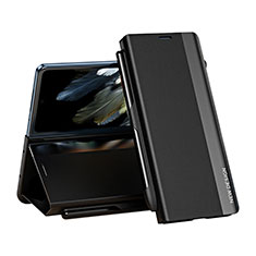 OnePlus Open 5G用手帳型 レザーケース スタンド カバー QH2 OnePlus ブラック