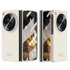 OnePlus Open 5G用ハードケース プラスチック 質感もマット 前面と背面 360度 フルカバー ZL9 OnePlus ホワイト