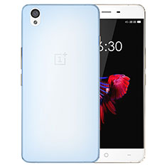 OnePlus X用極薄ソフトケース シリコンケース 耐衝撃 全面保護 クリア透明 OnePlus ネイビー