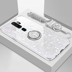 Oppo A11用ハイブリットバンパーケース プラスチック 鏡面 カバー アンド指輪 マグネット式 A01 Oppo ホワイト