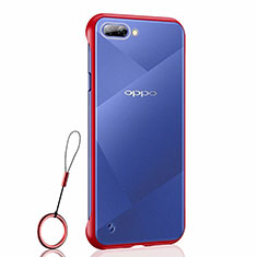 Oppo A12e用ハードカバー クリスタル クリア透明 H02 Oppo レッド