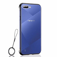 Oppo A12e用ハードカバー クリスタル クリア透明 H02 Oppo ブラック