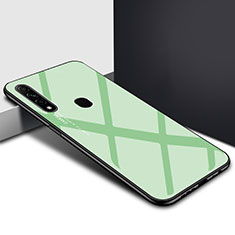 Oppo A31用ハイブリットバンパーケース プラスチック 鏡面 カバー Oppo シアン