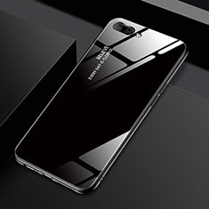 Oppo A5用ハイブリットバンパーケース プラスチック 鏡面 カバー M02 Oppo ブラック