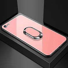 Oppo A71用ハイブリットバンパーケース プラスチック 鏡面 カバー Oppo ピンク