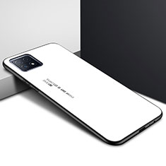 Oppo A72 5G用ハイブリットバンパーケース プラスチック 鏡面 カバー Oppo ホワイト