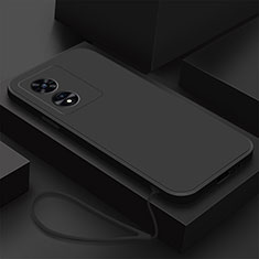 Oppo A78 5G用360度 フルカバー極薄ソフトケース シリコンケース 耐衝撃 全面保護 バンパー S02 Oppo ブラック