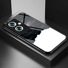 Oppo A79 5G用ハイブリットバンパーケース プラスチック パターン 鏡面 カバー LS2 Oppo ブラック