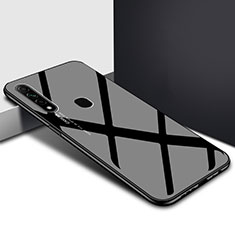 Oppo A8用ハイブリットバンパーケース プラスチック 鏡面 カバー Oppo ブラック
