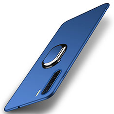 Oppo A91用ハードケース プラスチック 質感もマット アンド指輪 マグネット式 A02 Oppo ネイビー