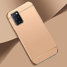 Oppo A92用ケース 高級感 手触り良い メタル兼プラスチック バンパー T01 Oppo ゴールド