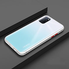 Oppo A92用ハイブリットバンパーケース プラスチック 兼シリコーン カバー R01 Oppo ホワイト