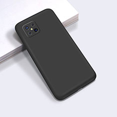 Oppo A92s 5G用360度 フルカバー極薄ソフトケース シリコンケース 耐衝撃 全面保護 バンパー Oppo ブラック