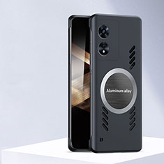 Oppo A97 5G用ハードケース プラスチック 質感もマット フレームレス カバー Mag-Safe 磁気 Magnetic Oppo ブラック