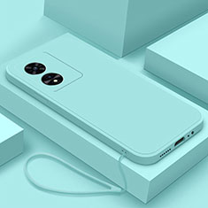 Oppo A98 5G用360度 フルカバー極薄ソフトケース シリコンケース 耐衝撃 全面保護 バンパー S02 Oppo シアン