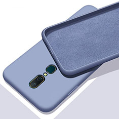 Oppo A9X用360度 フルカバー極薄ソフトケース シリコンケース 耐衝撃 全面保護 バンパー Oppo グレー