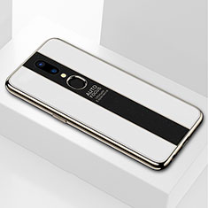 Oppo A9X用ハイブリットバンパーケース プラスチック 鏡面 カバー M01 Oppo ホワイト