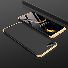 Oppo AX5用ハードケース プラスチック 質感もマット 前面と背面 360度 フルカバー Oppo ゴールド・ブラック