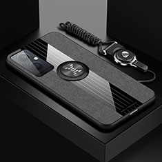 Oppo F21 Pro 5G用極薄ソフトケース シリコンケース 耐衝撃 全面保護 アンド指輪 マグネット式 バンパー X03L Oppo グレー