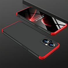 Oppo F21 Pro 5G用ハードケース プラスチック 質感もマット 前面と背面 360度 フルカバー Oppo レッド・ブラック