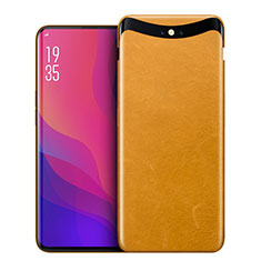 Oppo Find X用ハードケース プラスチック 質感もマット ツイル Oppo イエロー