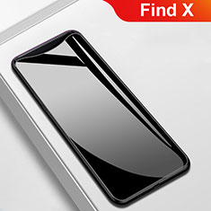 Oppo Find X用ハイブリットバンパーケース プラスチック 鏡面 カバー M02 Oppo ブラック