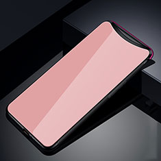 Oppo Find X Super Flash Edition用ハイブリットバンパーケース プラスチック 鏡面 カバー T02 Oppo ピンク