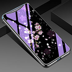 Oppo Find X Super Flash Edition用ハイブリットバンパーケース プラスチック 鏡面 花 カバー Oppo マルチカラー