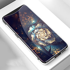 Oppo Find X Super Flash Edition用ハイブリットバンパーケース プラスチック 鏡面 花 カバー S01 Oppo マルチカラー