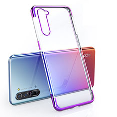 Oppo Find X2 Lite用極薄ソフトケース シリコンケース 耐衝撃 全面保護 クリア透明 H01 Oppo パープル