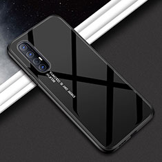 Oppo Find X2 Neo用ハイブリットバンパーケース プラスチック 鏡面 カバー Oppo ブラック