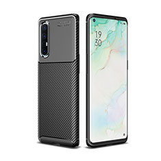 Oppo Find X2 Neo用シリコンケース ソフトタッチラバー ツイル カバー Oppo ブラック