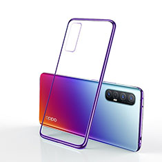 Oppo Find X2 Neo用極薄ソフトケース シリコンケース 耐衝撃 全面保護 クリア透明 H01 Oppo パープル