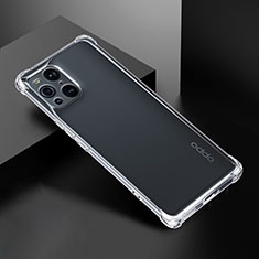 Oppo Find X3 5G用極薄ソフトケース シリコンケース 耐衝撃 全面保護 クリア透明 T07 Oppo クリア