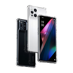 Oppo Find X3 Pro 5G用極薄ソフトケース シリコンケース 耐衝撃 全面保護 クリア透明 T04 Oppo クリア